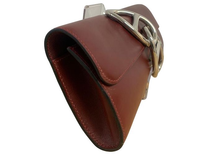 Hermès 2011 Egée 25 Clutch in Rot - Ansicht 3