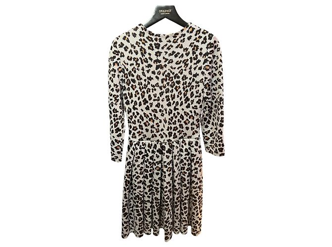 Vestido gris de Dior con estampado de leopardo - vista 2
