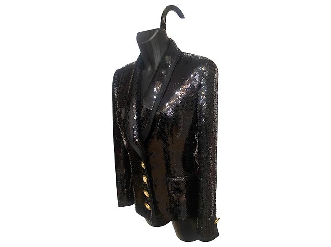 Blazer Nero con Paillettes Louis Féraud - vista 2