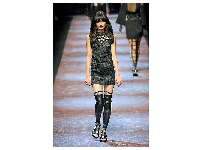 Abito da cocktail in gomma lucida Paco Rabanne SS13 - vista 2