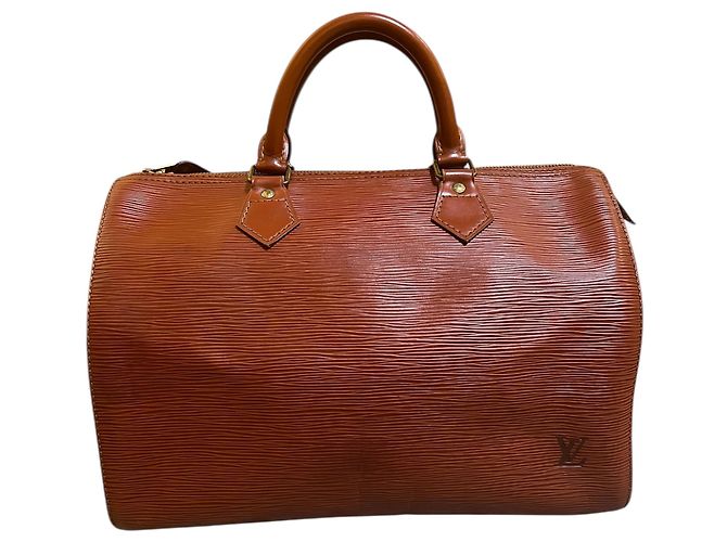 Speedy Louis Vuitton del 1990 in pelle Epi marrone - vista 3