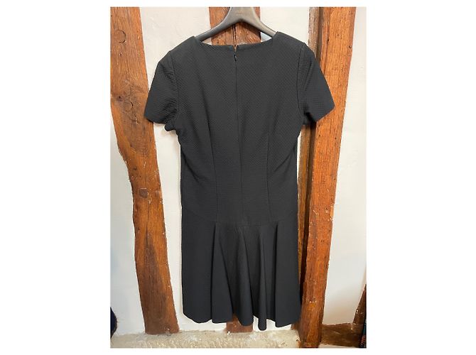 Abito Testurizzato Nero Givenchy Boutiques Minimalista Strutturato Realizzato in Francia - vista 2