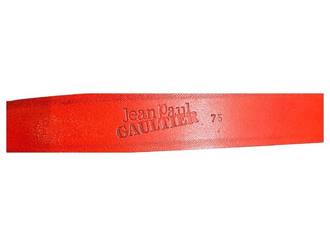 Autre Marque Cintura in pelle rossa di Jean-Paul Gaultier - vista 4