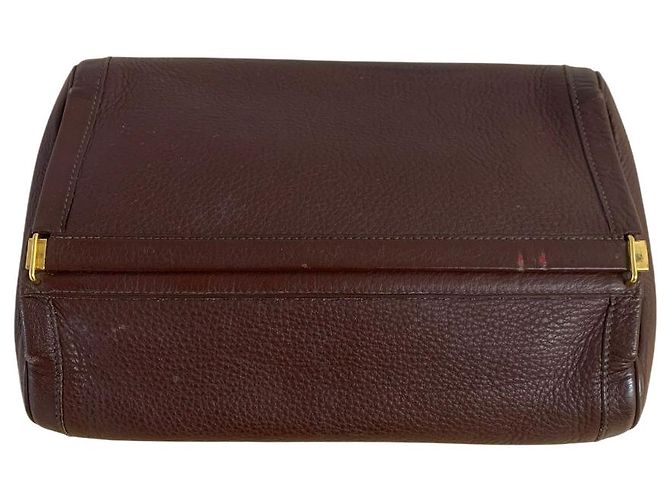 Clutch Equi Havana in pelle marrone Hermès - vista 4