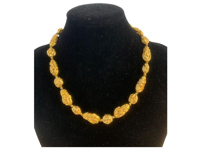 Autre Marque Collana lunga in perle dorate filigranate Coco Chanel di Goossen - vista 2