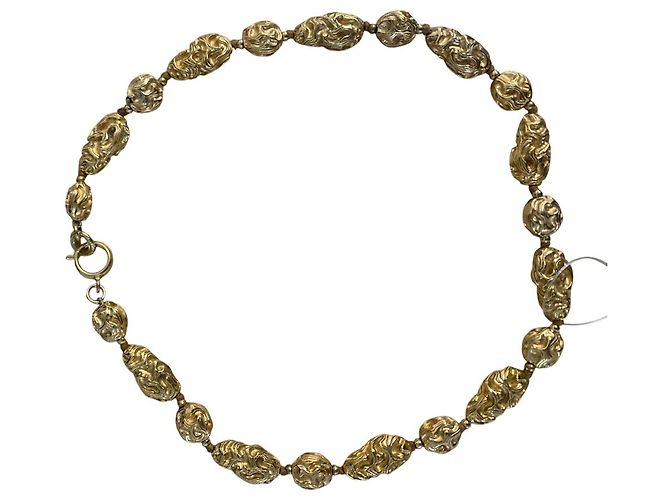 Autre Marque Collana lunga in perle dorate filigranate Coco Chanel di Goossen - vista 3
