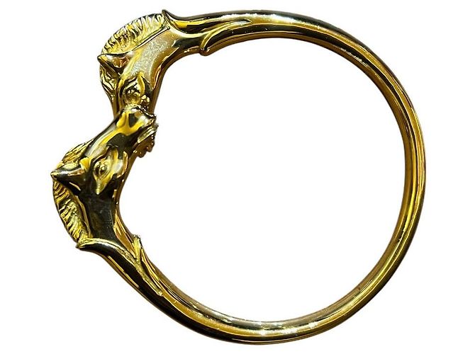 Bracciale vintage Hermès Golden Au Galop - vista 2