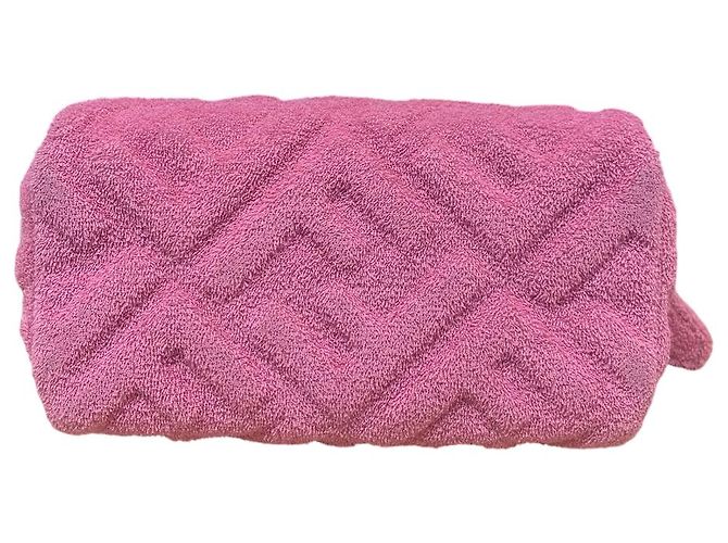 Pochette Fendi FF rosa 1974 - vista 3