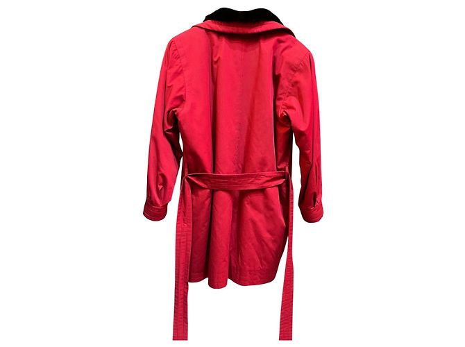Abrigo de piel roja Yves Saint Laurent - vista 2