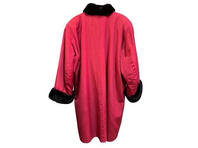 Abrigo de piel roja Yves Saint Laurent - vista 2