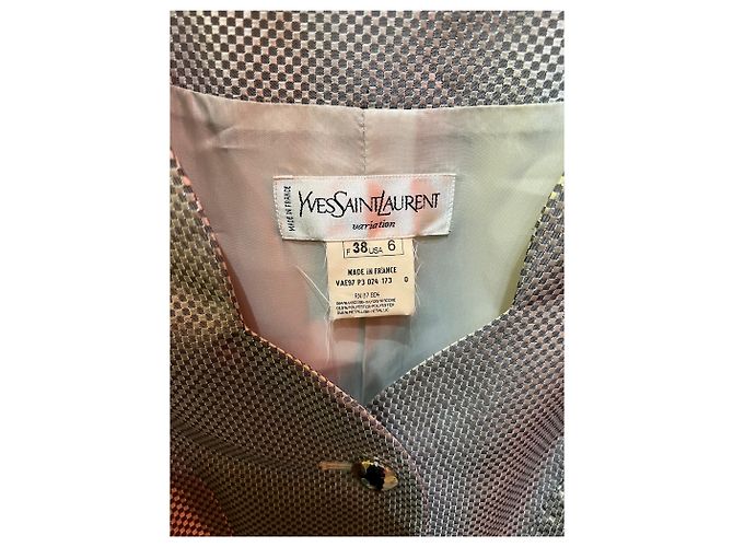 Chaqueta corta Yves Saint Laurent, Gris - vista 3