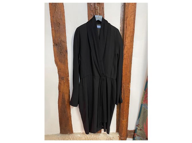 Abito Cappotto Nero Vintage THIERRY MUGLER Paris - vista 2