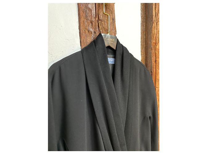 Abito Cappotto Nero Vintage THIERRY MUGLER Paris - vista 4