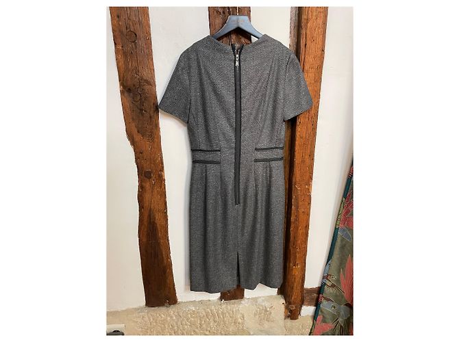 Vestido de Lana Gris YVES SAINT LAURENT - vista 4