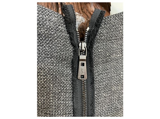 Vestido de Lana Gris YVES SAINT LAURENT - vista 5