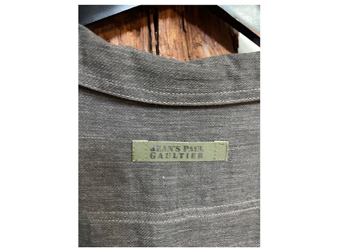 Autre Marque Grau Button Shirt Kleid von Jean-Paul Gaultier - Ansicht 5