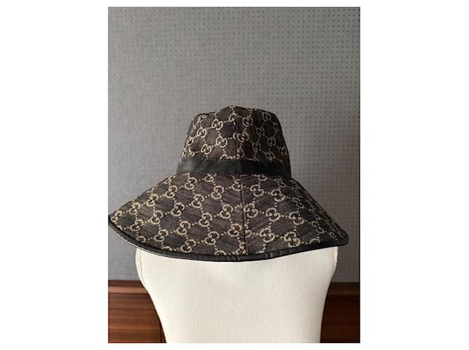 Cappello Gucci GG tesa larga Grigio Grigio antracite - vista 3