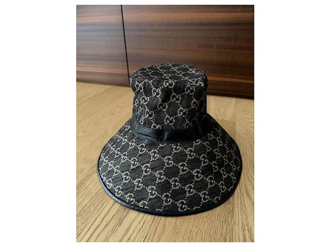 Cappello Gucci GG tesa larga Grigio Grigio antracite - vista 7