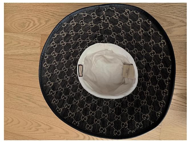Cappello Gucci GG tesa larga Grigio Grigio antracite - vista 8