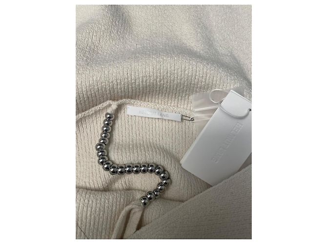 Helmut Lang Langes Rippstrickkleid mit Perlen Roh - Ansicht 2