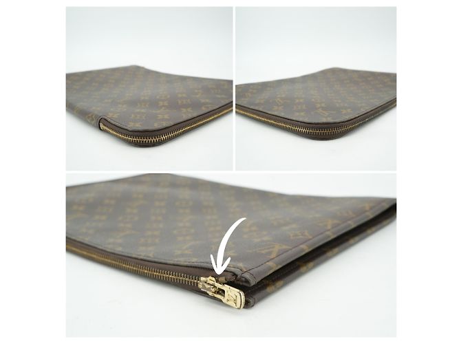 Louis Vuitton Vintage Monogram Canvas Poche Documents Portfolio Brown - view 4