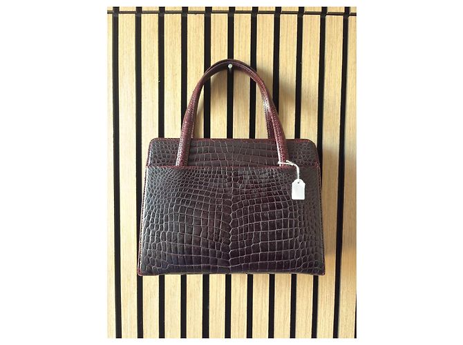 Borsa Gucci in pelle rosso scuro Bordò - vista 3