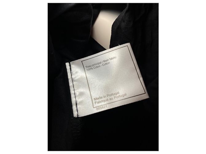 Chanel Long Sleeve Black T-Shirt with CC Signature Print - view 11