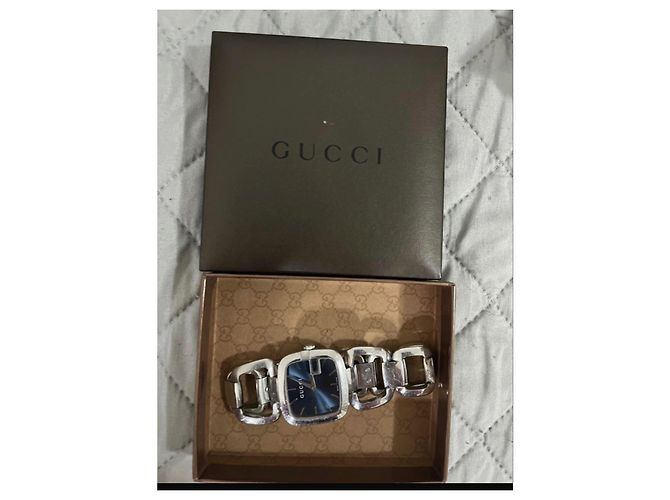 Reloj Gucci de acero con esfera azul Plata Hardware de plata - vista 2
