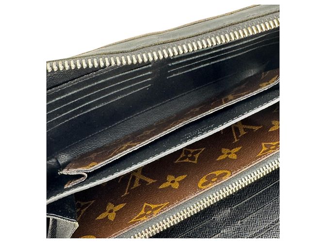 Zippy Clutch in pelle marrone Louis Vuitton - vista 12