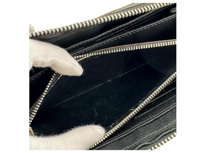 Zippy Clutch in pelle marrone Louis Vuitton - vista 14