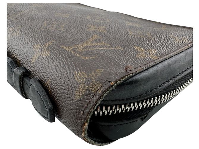 Zippy Clutch in pelle marrone Louis Vuitton - vista 4
