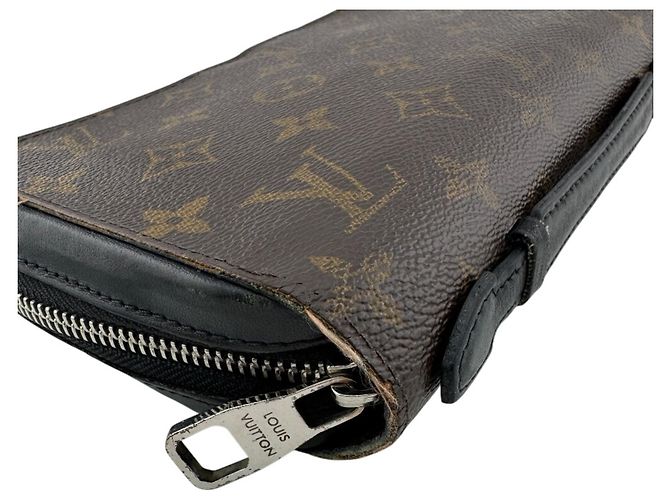 Zippy Clutch in pelle marrone Louis Vuitton - vista 5