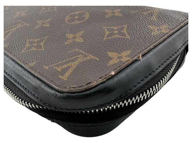 Zippy Clutch in pelle marrone Louis Vuitton - vista 6