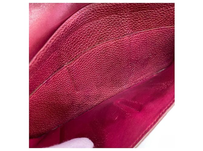 Hermès Dogon GM Bi-Fold Klapp-Wallet Rot - Ansicht 9