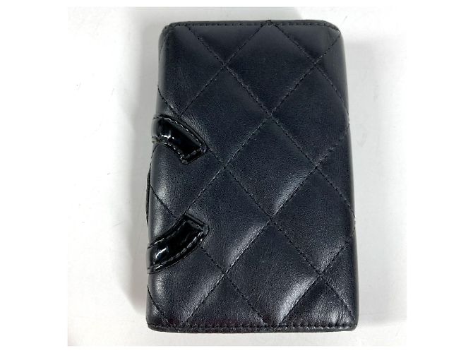 Chanel Cambon Line CC Coco Mark Leather Keycase Black - view 2