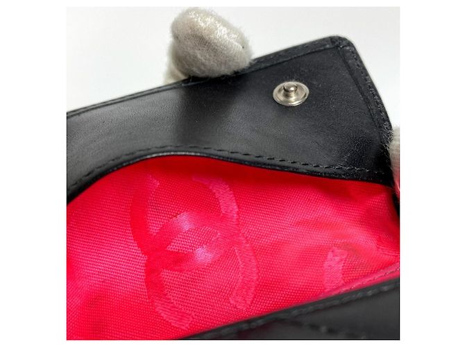 Chanel Cambon Line CC Coco Mark Leather Keycase Black - view 7