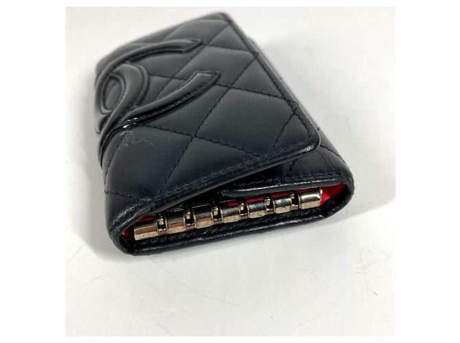 Chanel Cambon Line CC Coco Mark Leather Keycase Black - view 8