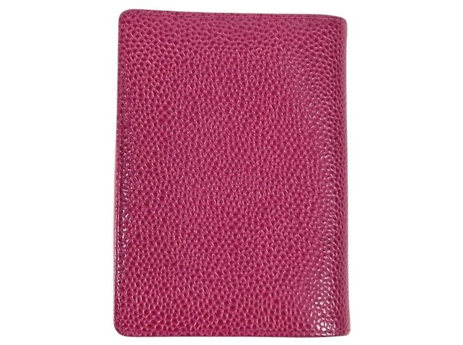 Estuche para tarjetas de visita de piel de ternera granulada morada Chanel Púrpura - vista 2