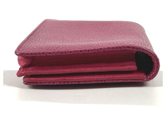 Estuche para tarjetas de visita de piel de ternera granulada morada Chanel Púrpura - vista 3