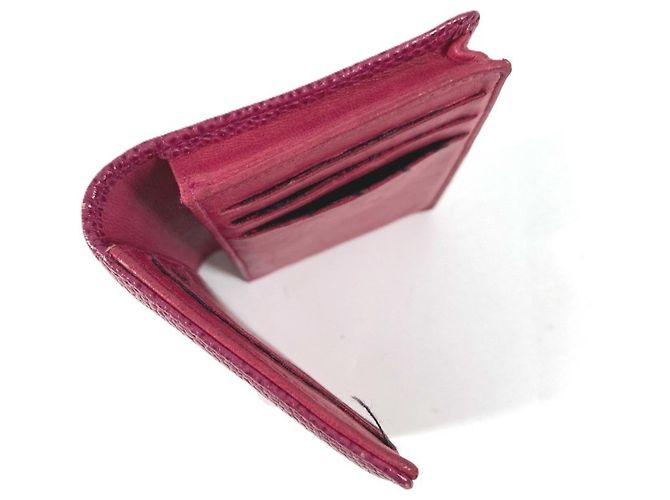 Estuche para tarjetas de visita de piel de ternera granulada morada Chanel Púrpura - vista 9