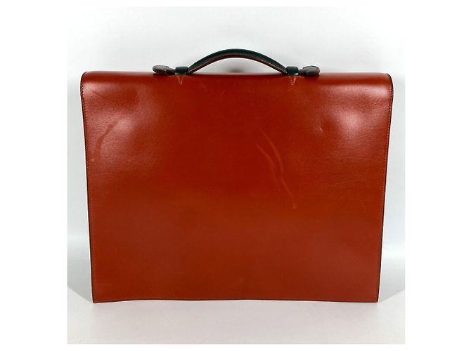 Hermès Borsa Hermes Sac à Dépêches 38 Marrone Cachi - vista 2