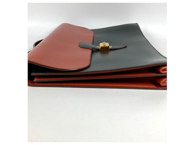 Hermès Borsa Hermes Sac à Dépêches 38 Marrone Cachi - vista 4