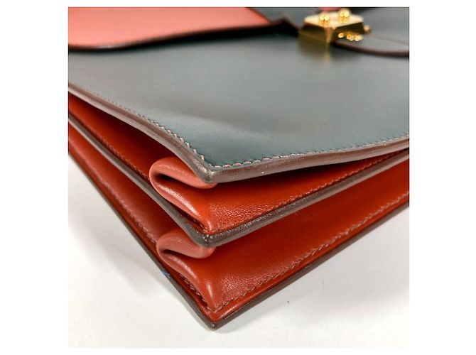 Hermès Borsa Hermes Sac à Dépêches 38 Marrone Cachi - vista 5