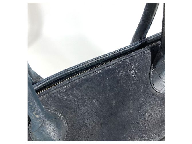 Borsa tote logo V-stitch vintage Chanel Nero - vista 13