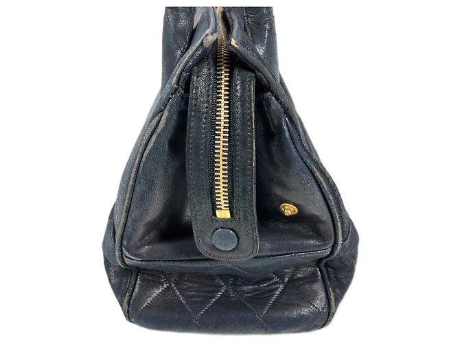 Borsa tote logo V-stitch vintage Chanel Nero - vista 4
