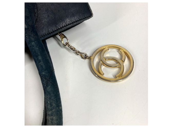 Borsa tote logo V-stitch vintage Chanel Nero - vista 8