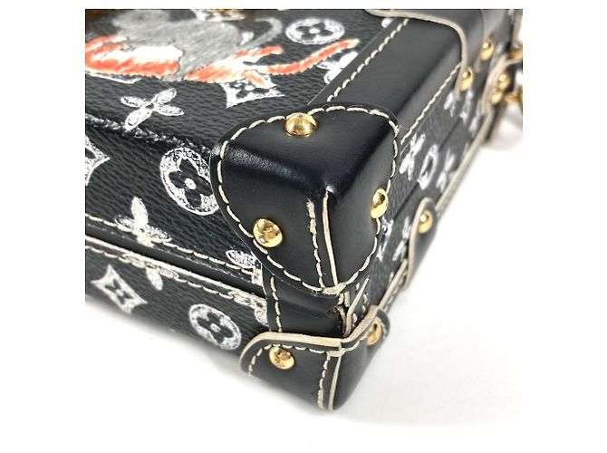 Borsa Petite Malle Catgram Monogramma Louis Vuitton Nero - vista 6
