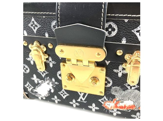 Borsa Petite Malle Catgram Monogramma Louis Vuitton Nero - vista 9