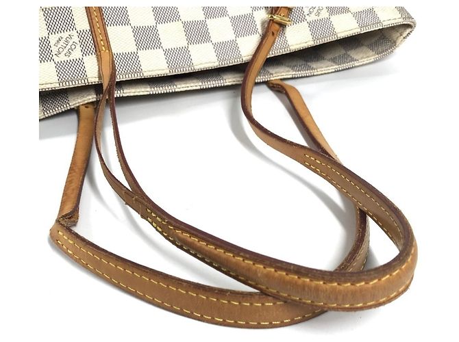 Borsa a Spalla Cabas PM Damier Azur di Louis Vuitton Bianco - vista 16