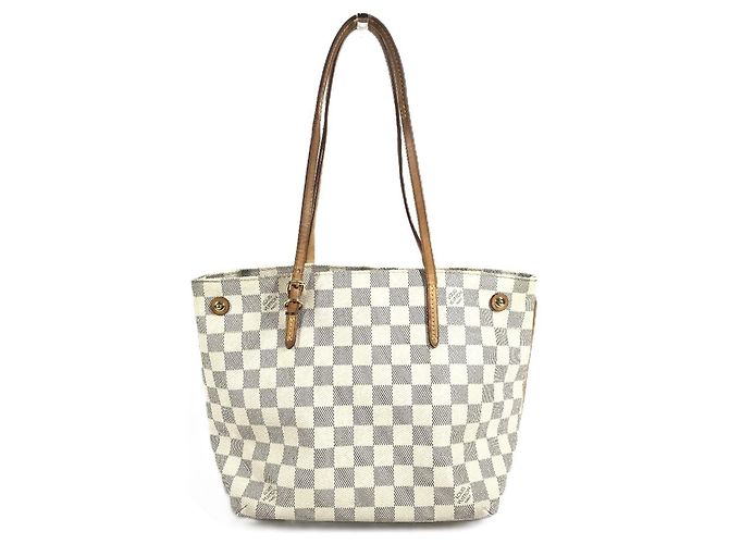 Borsa a Spalla Cabas PM Damier Azur di Louis Vuitton Bianco - vista 2